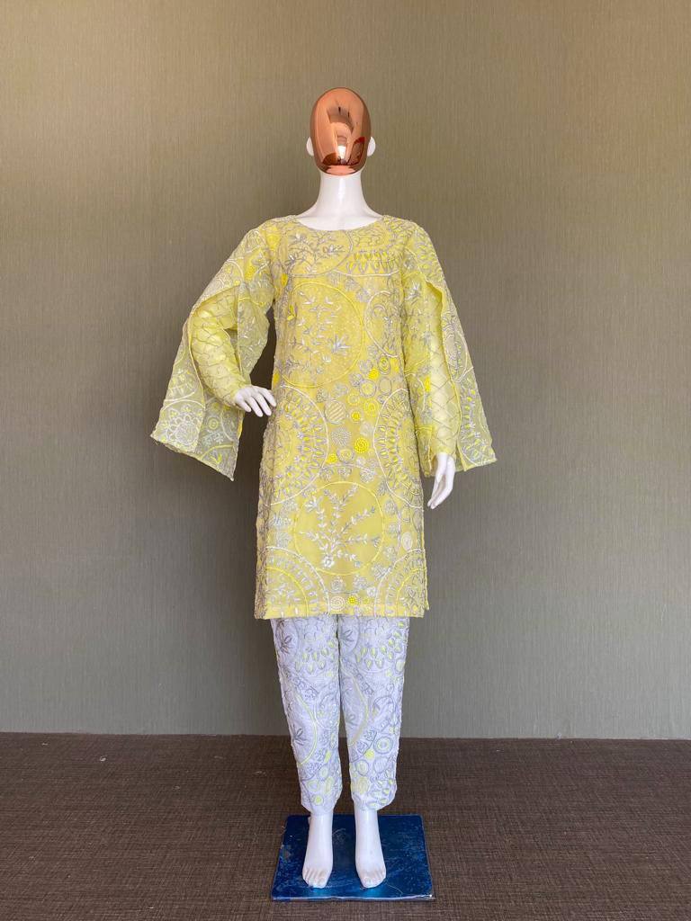 LG 1618 Heavy Georgette Kurtis With Bottom Catalog